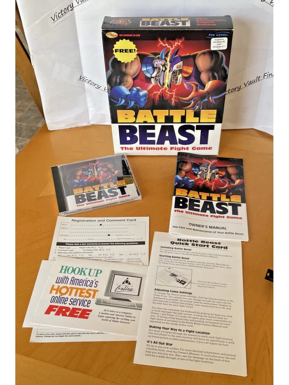 PC Big Box CD-ROM Game Battle Beast The Ultimate Fight 1996 Big Box Win 3.1/95